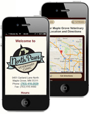 veterinary website mobile